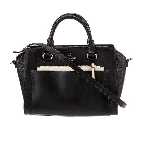 Kate Spade New York Black Leather Mini Hadley Street Bernadine Crossbody Bag - Picture 1 of 16